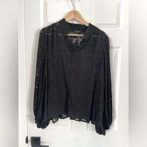 Timeless Banana Republic see through, long sleeve top.